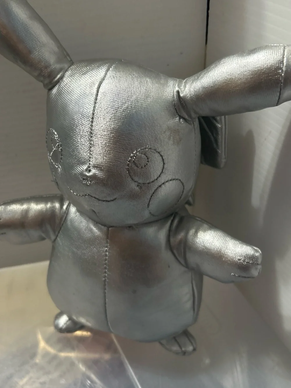 Pokemon Silver Metallic Pikachu Plush